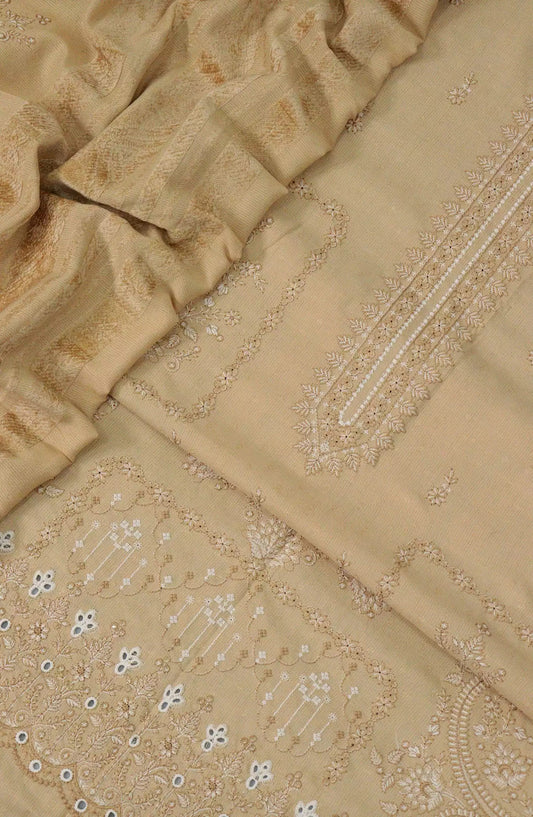 Chamkeeli Dhanak Silk Jacquard Embroidered Collection - CDSJ-DESIGN-03