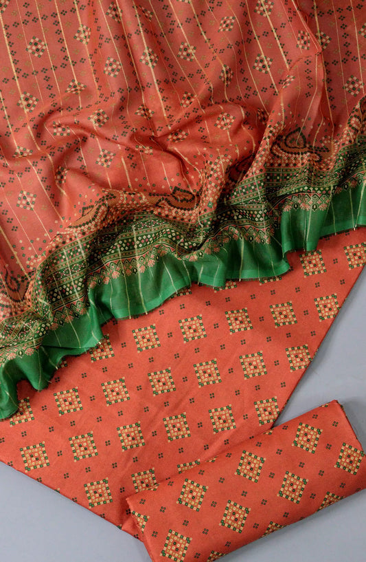 Bin Saeed Unstitch Printed Cotton Collection VOL 02 - Design 03