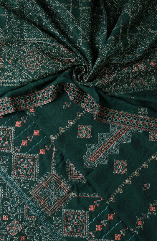 Kasa-e-Dil Classic Embroidered Leather Peach Collection-Design 03