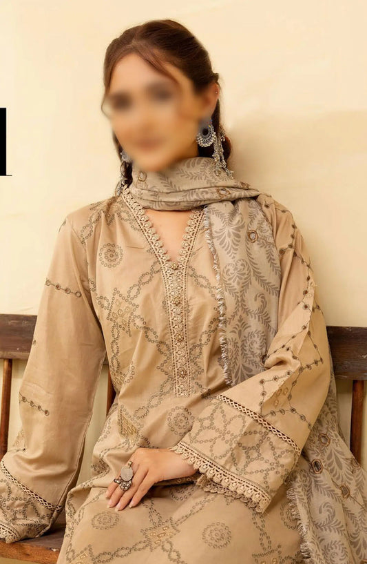 Layla Premium Embroidered Lawn Collection 2024 - Design 04