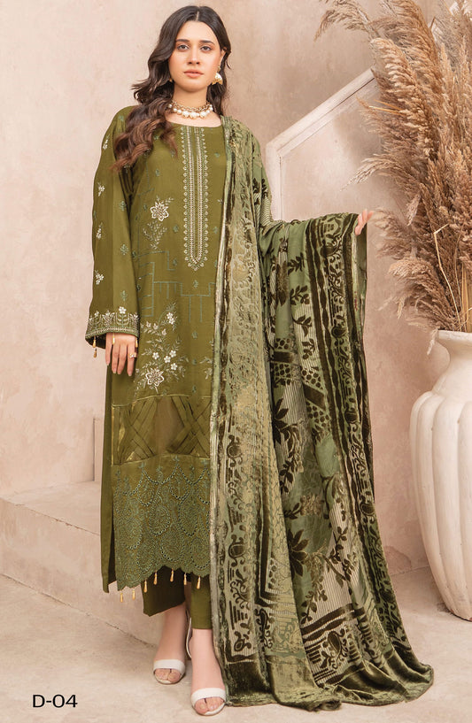 Queen Winter Palachi Shawl Luxurious Collection vol 02 - Design 04