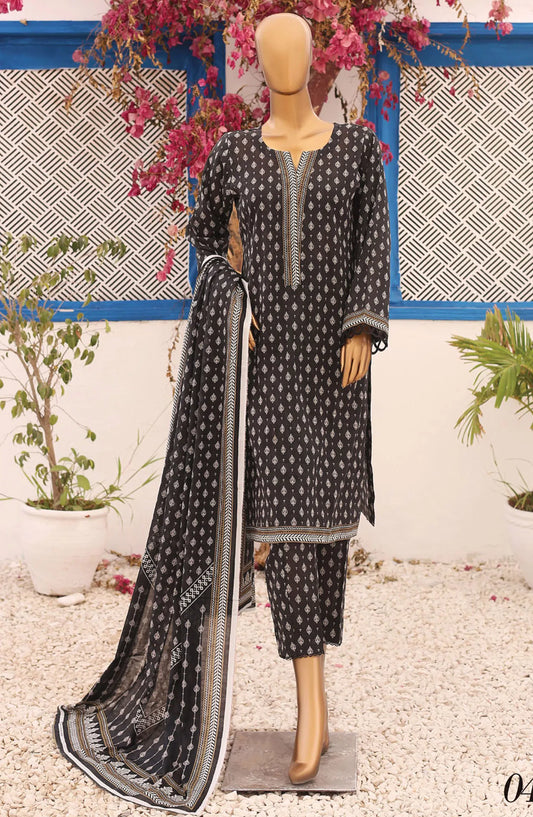 MTF Black Obsession Digital Printed Lawn Collection 2024 - DESIGN-04