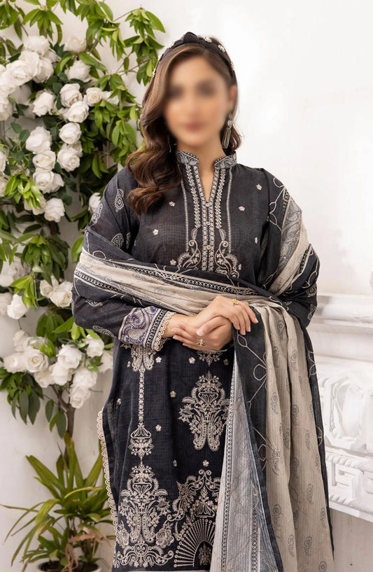 Sarah Digital Premium Embroidered Slub Lawn Collection 2024 - Design 04