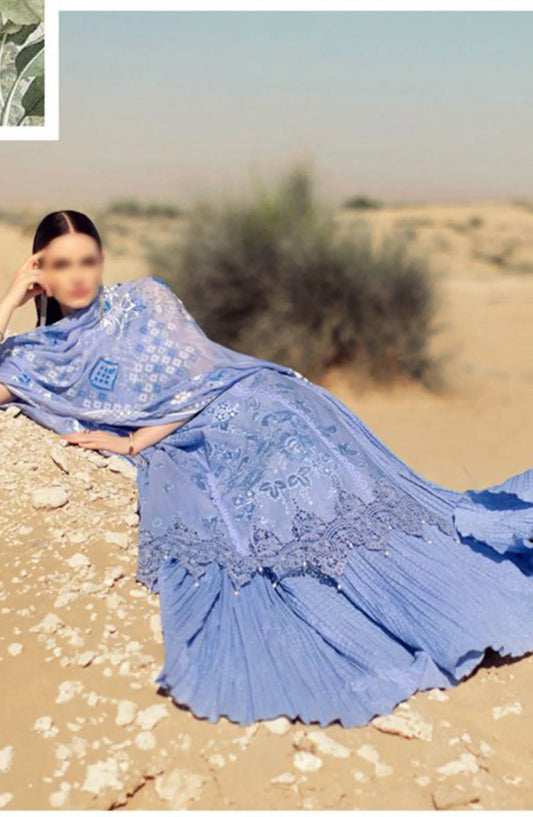 Noor Eid Handwork Laserkari Lawn By Saadia Asad - Design 04