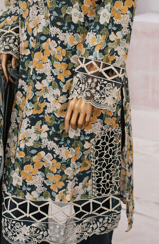 Bin Saeed Exclusive Lawnkari and Cutwork Kari Collection - Design 04
