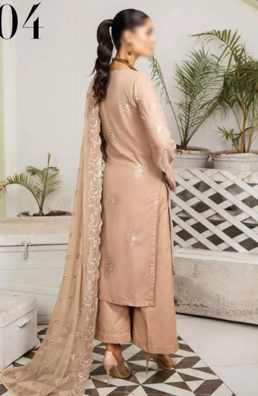 Flora Swiss Lawn Embroidered Collection By Humdum - Design 04