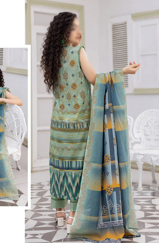 Heer Lawn Digital Print and Embroidered Vol 03 Collection - Design 04