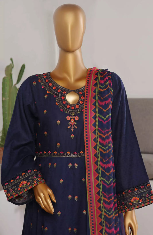 Bin Saeed Embroidered Frocks Jacquard Festive Collection Vol 01 - DESIGN-04