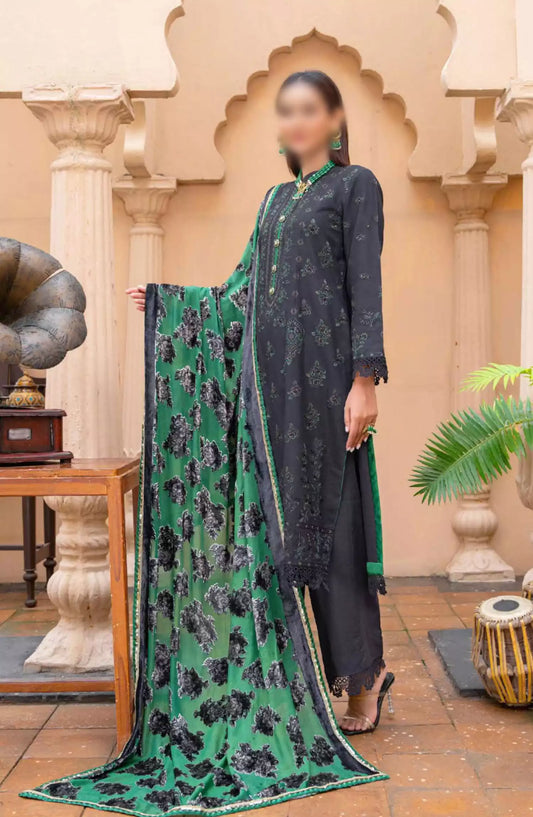 Queen Winter Palachi Shawl Embroidered Collection - Design 04