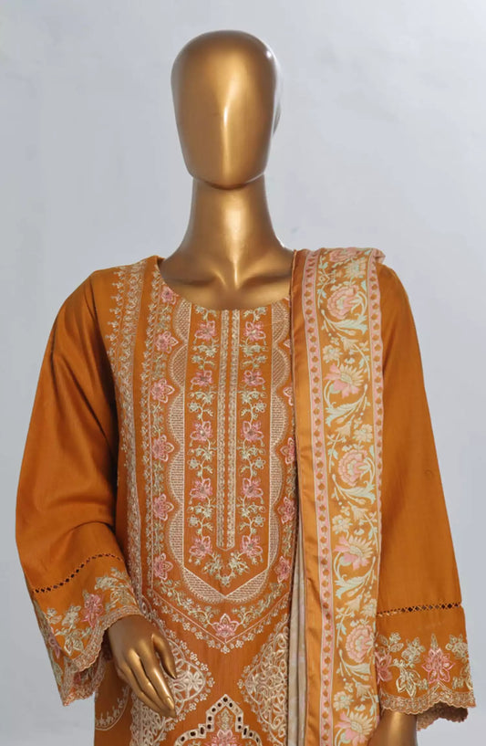 Bin Saeed Exclusive Slub Embroidered Khaddar with Shawl Collection Vol 01 - Design 04