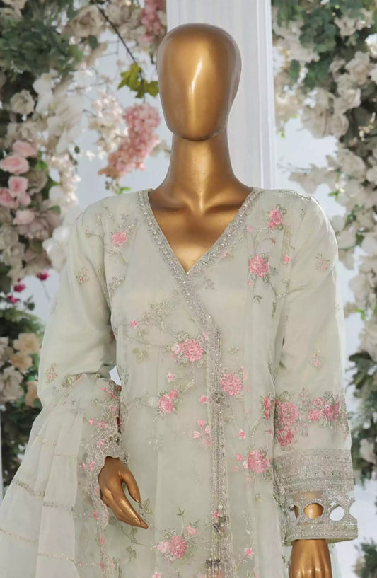 Bin Saeed Luxury Organza Frock 3Pc RTW Collection Vol 02 - Design 04