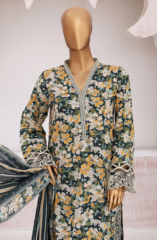 Bin Saeed Exclusive Lawnkari and Cutwork Kari Collection - Design 04