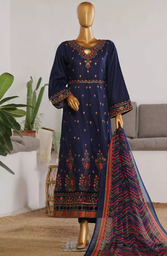 Bin Saeed Embroidered Frocks Jacquard Festive Collection Vol 01 - DESIGN-04