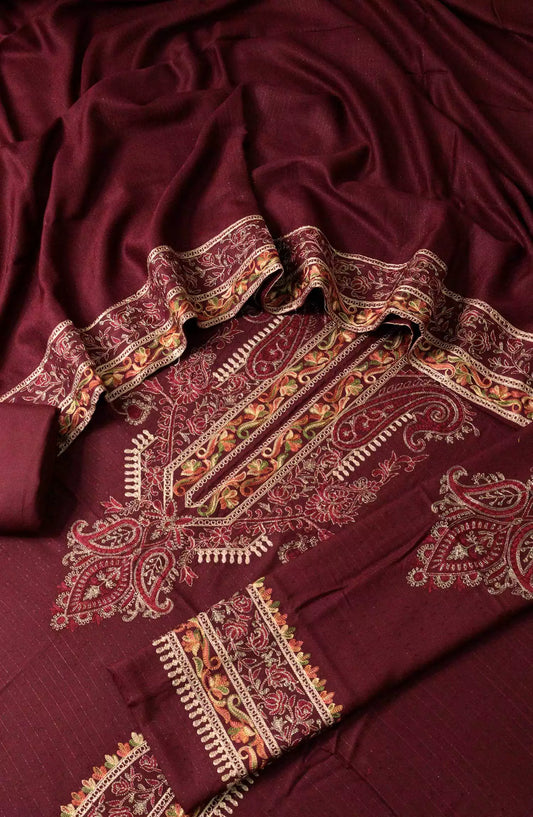 Dil e Nadaan Zari Embroidered Wool Collection by Amna Khadija - Design 04