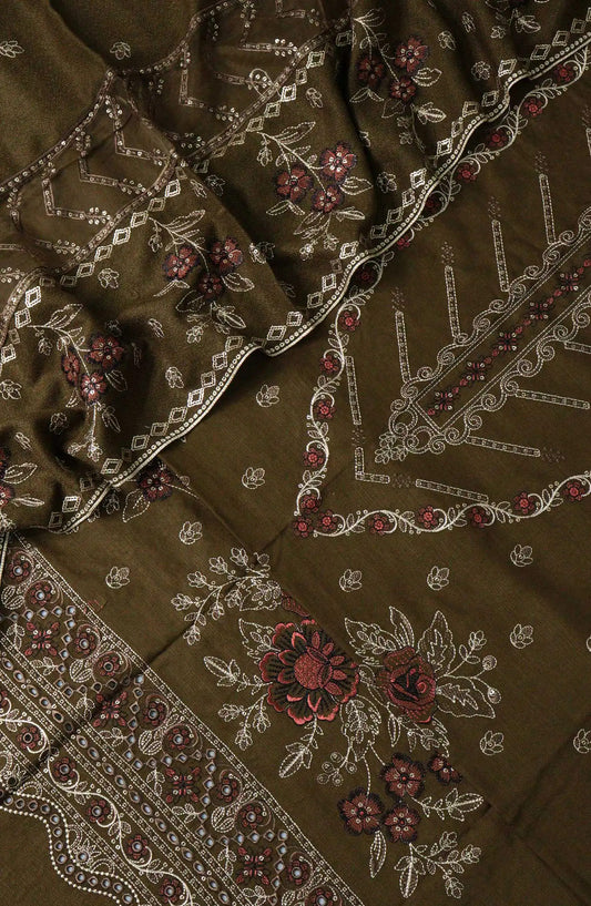 Noor Embroidered Winter Slub Collection - NESC-Design 04