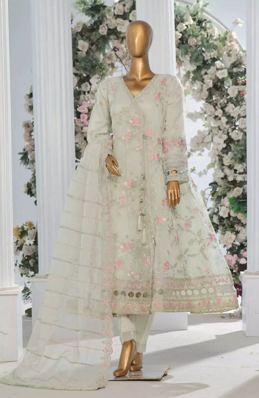 Bin Saeed Luxury Organza Frock 3Pc RTW Collection Vol 02 - Design 04