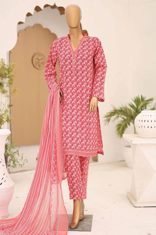 Bin Saeed Printed Lawn with Chiffon Dupatta Collection Vol 03 - Design 04