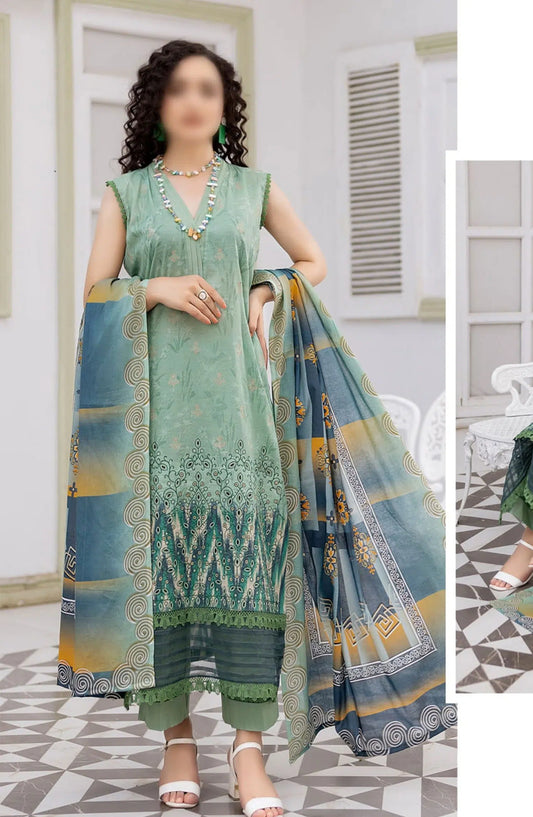 Heer Lawn Digital Print and Embroidered Vol 03 Collection - Design 04