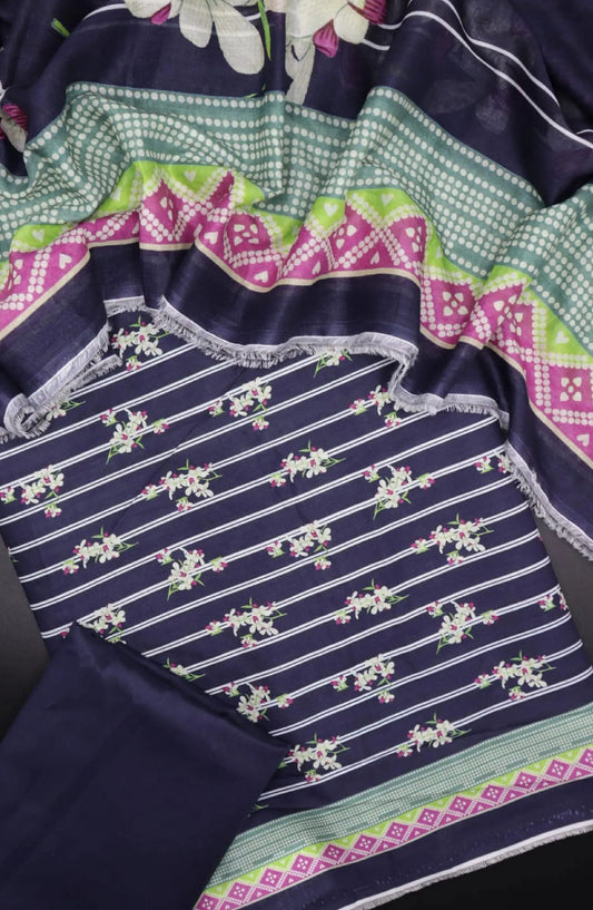 Bin Saeed Unstitched Printed Lawn Collection 2024 Vol 02 - Design-04