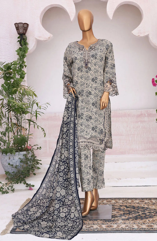 Bin Saeed Exclusive Lawnkari and Cutwork Kari Collection - Design 05