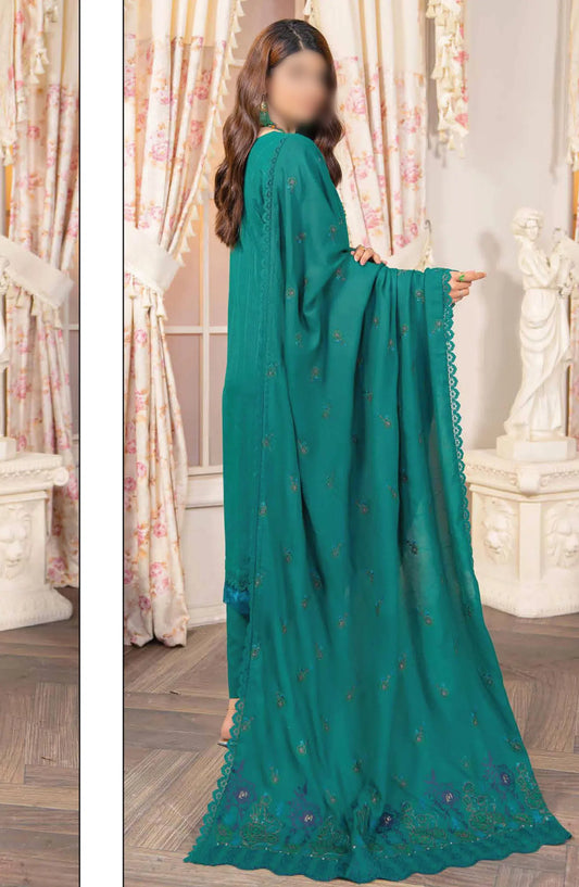 Shagun Premium Embroidered Dhanak Collection By Riaz Arts - Design 05