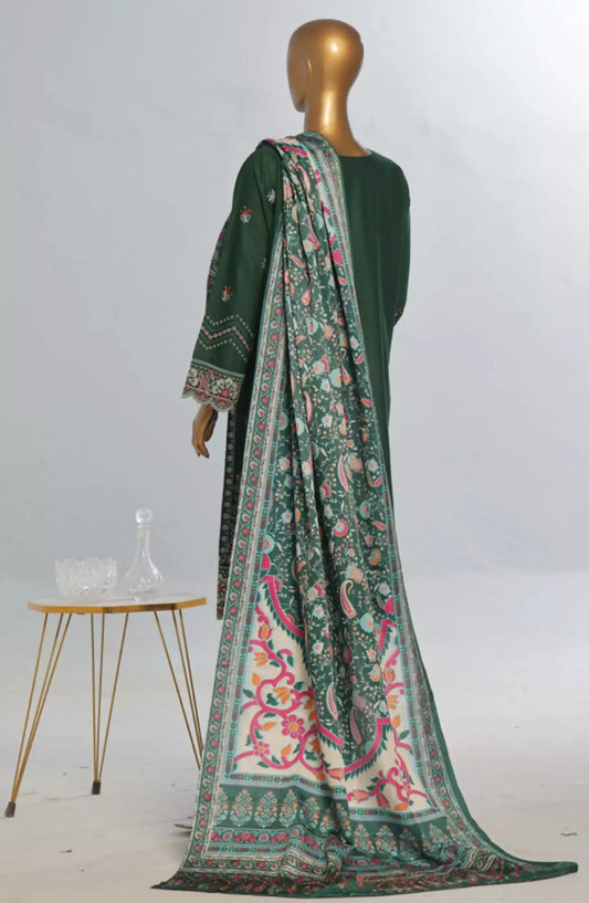 Bin Saeed Exclusive Slub Embroidered Khaddar with Shawl Collection Vol 01 - Design 05