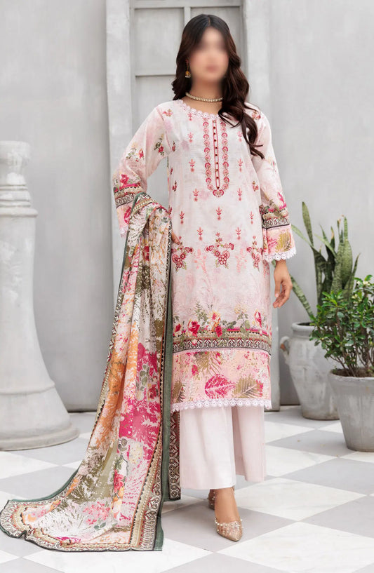 Jasmine Lawn Dora Digital Print Embroidered Collection 2024 - Design 05