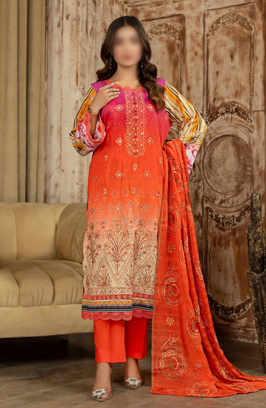 Khoobsurat Lawn Dora Digital Print Embroidered Collection 2024 Vol 02 - Design 05