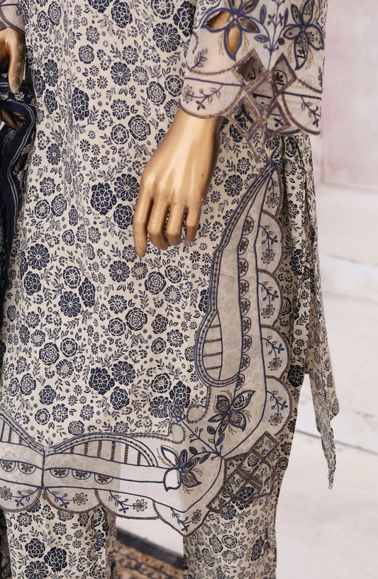 Bin Saeed Exclusive Lawnkari and Cutwork Kari Collection - Design 05