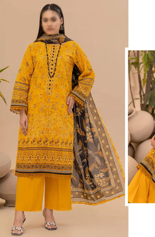 Jasmine Lawn Dora Digital Print and Embroidered Collection Vol 16 - Design 05