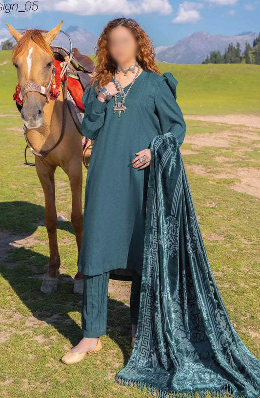 Insia Luxury Winter Zari Wool Collection By Riaz Arts - Design 05