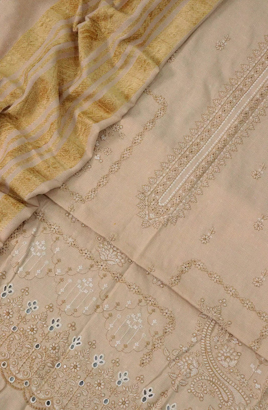 Chamkeeli Dhanak Silk Jacquard Embroidered Collection - CDSJ-DESIGN-05