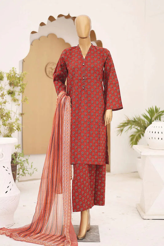 Bin Saeed Printed Lawn with Chiffon Dupatta Collection Vol 03 - Design 05