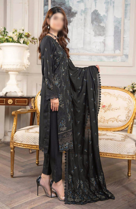 Shagun Premium Embroidered Dhanak Collection By Riaz Arts - Design 06