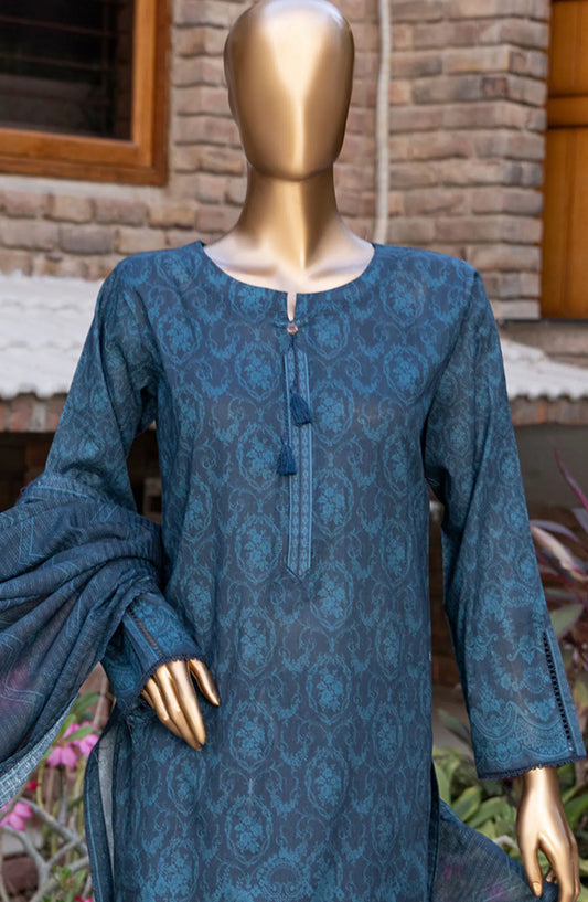 HZ RTW Prints Gardenia 3 Pcs Collection - DESIGN-05 TEAL