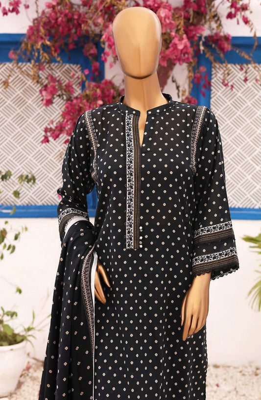 MTF Black Obsession Digital Printed Lawn Collection 2024 - DESIGN-06