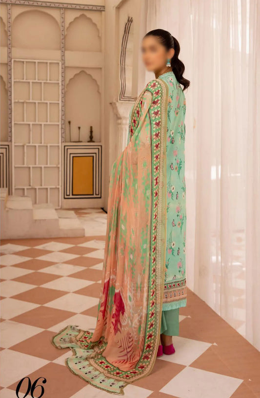 Mahees Printed Chikankari Lawn Collection By Riaz Arts - Design-06