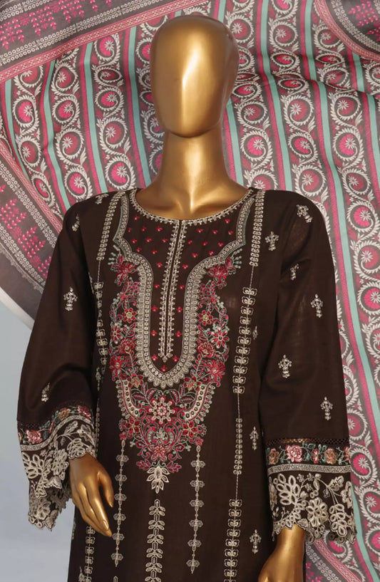 Bin Saeed Exclusive Slub Embroidered Khaddar with Shawl Collection Vol 01 - Design 06