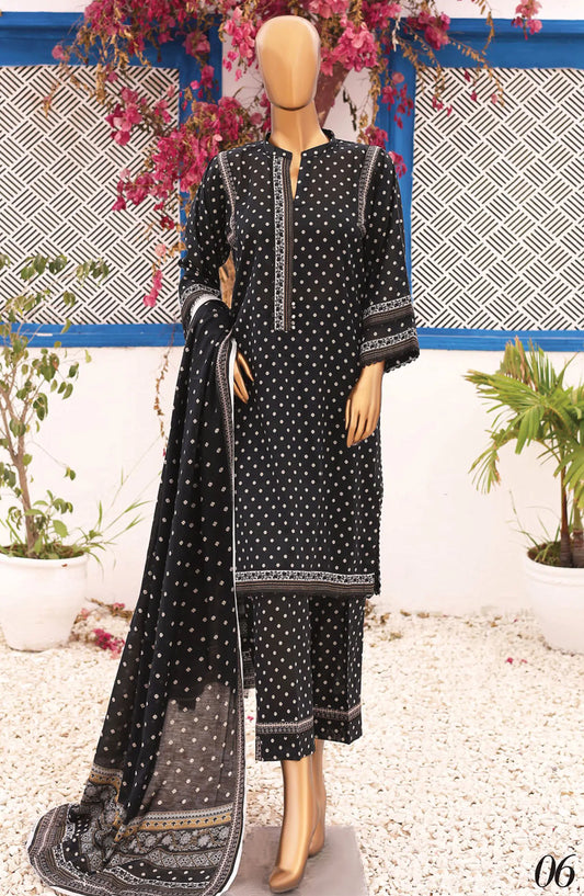 MTF Black Obsession Digital Printed Lawn Collection 2024 - DESIGN-06