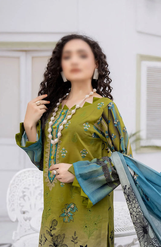 Heer Lawn Digital Print and Embroidered Vol 03 Collection - Design 06