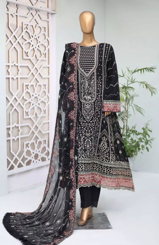 Bin Saeed Shazlin Exclusive Luxury Chiffon Frock Collection - Design 06