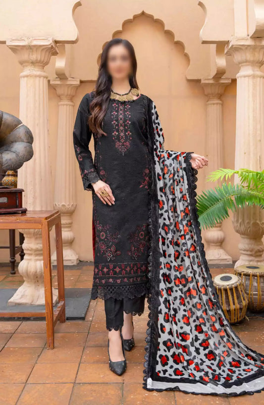 Queen Winter Palachi Shawl Embroidered Collection - Design 06