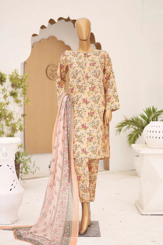 Bin Saeed Printed Lawn with Chiffon Dupatta Collection Vol 03 - Design 06
