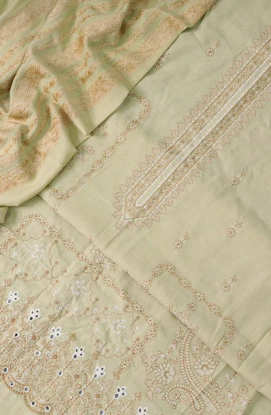 Chamkeeli Dhanak Silk Jacquard Embroidered Collection - CDSJ-DESIGN-06