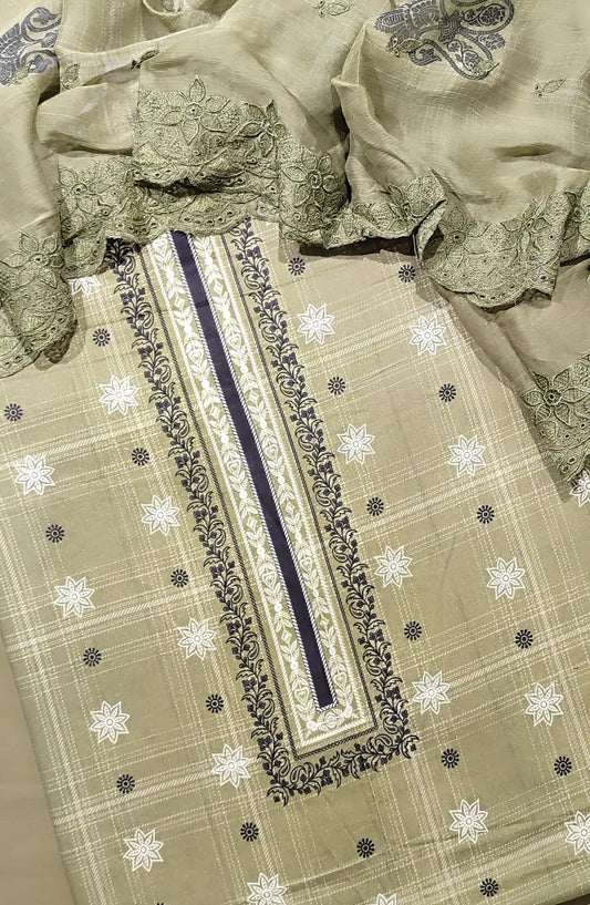Unstitch Exclusive Printed Lawn Collection 2024 With Schiffli Duaptta By Amna Khadija - Design 06
