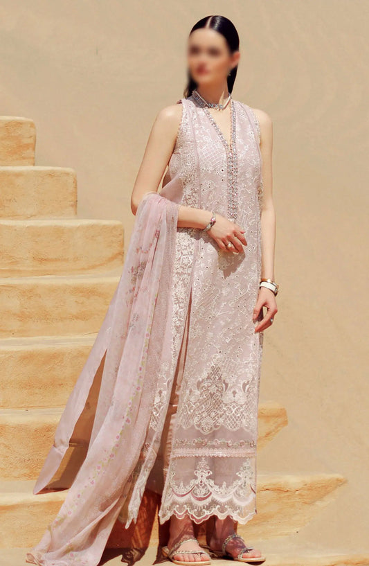 Noor Eid Handwork Laserkari Lawn By Saadia Asad - Design 07