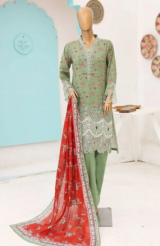 Bin Saeed Exclusive Lawnkari and Cutwork Kari Collection - Design 07