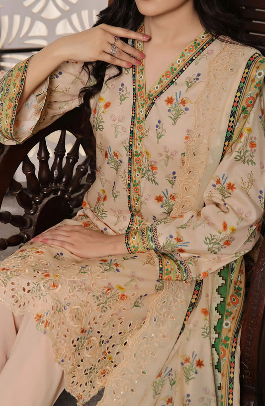 Zynah Digital Chickenkari Lawn Collection VOl 01 By VS Textiles - Design 07