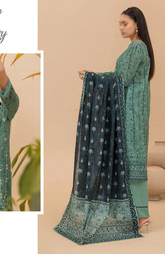 Jasmine Lawn Dora Digital Print and Embroidered Collection Vol 16 - Design 07