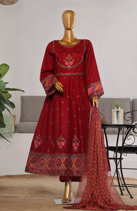 Bin Saeed Embroidered Frocks Jacquard Festive Collection Vol 01 - DESIGN-07